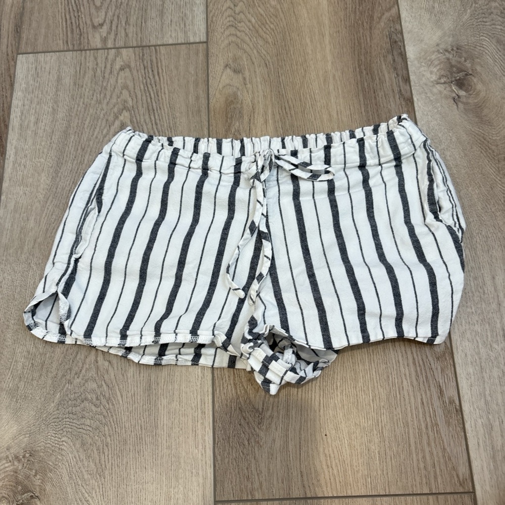 Striped Black and White Women's Shorts